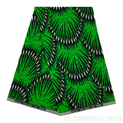 Kain Afrika Lilin Polyester Cetak 100% Berkual Tinggi